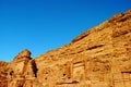 Uneishu Tomb on the Street of Facades in Petra, Jordan Royalty Free Stock Photo